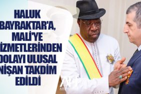 Haluk Bayraktar'a, Mali'ye hizmetlerinden dolayı Ulusal Nişan takdim edildi