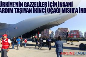 Türkiye'nin Gazzeliler için insani yardım taşıyan ikinci uçağı Mısır'a indi