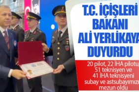 20 pilot, 22 İHA pilotu, 51 teknisyen ve 41 İHA teknisyeni subay ve astsubayımızın mezun oldu
