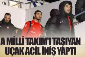 A Milli Takım'ı taşıyan uçak acil iniş yaptı