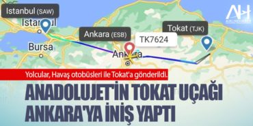 Anadolujet'in Tokat uçağı Ankara'ya iniş yaptı. Yolcular, Havaş otobüsleri ile Tokat'a gönderildi. 16 Haberler uçağı Anadolujet’in Tokat uçağı Ankara’ya iniş yaptı. Yolcular, Havaş otobüsleri ile Tokat’a gönderildi.