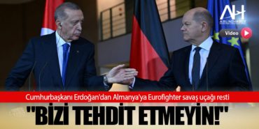 Cumhurbaşkanı Erdoğan'dan Almanya'ya Eurofighter savaş uçağı resti: "Bizi bununla tehdit" 8 Haberler F-16 Cumhurbaşkanı Erdoğan’dan Almanya’ya Eurofighter savaş uçağı resti: “Bizi bununla tehdit”