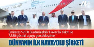Emirates %100 Sürdürülebilir Havacılık Yakıtı ile A380 gösteri uçuşu gerçekleştiren dünyanın ilk havayolu şirketi 5 Haberler AJET Emirates %100 Sürdürülebilir Havacılık Yakıtı ile A380 gösteri uçuşu gerçekleştiren dünyanın ilk havayolu şirketi