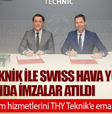 THY Teknik ile SWISS Hava Yolları arasında imzalar atıldı. Uçak bakım hizmetlerini THY Teknik’e emanet etti 9 Haberler Uçak THY Teknik ile SWISS Hava Yolları arasında imzalar atıldı. Uçak bakım hizmetlerini THY Teknik’e emanet etti