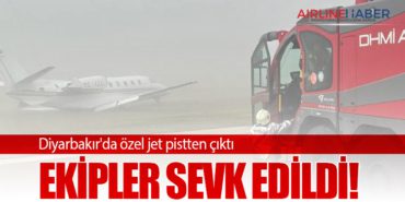 Diyarbakır’da özel jet pistten çıktı: Ekipler sevk edildi!