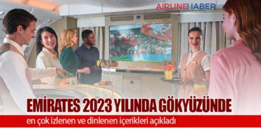 Emirates 2023 yılında gökyüzünde en çok izlenen ve dinlenen içerikleri açıkladı