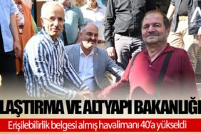 Ulaştırma Bakanlığı: Erişilebilirlik belgesi almış havalimanı 40’a yükseldi