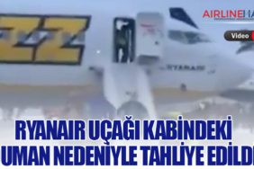 Ryanair uçağı kabindeki duman nedeniyle tahliye edildi