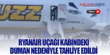 Ryanair uçağı kabindeki duman nedeniyle tahliye edildi