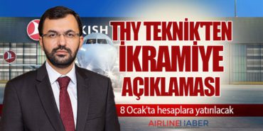 Türk Hava Yolları Teknik’ten ikramiye açıklaması. 8 Ocak’ta hesaplara yatırılacak