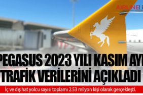 Pegasus 2023 yılı Kasım ayı trafik verilerini açıkladı