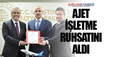 AJet işletme ruhsatını aldı