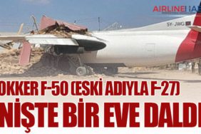 Fokker F-50 (eski adıyla F-27) inişte bir eve daldı