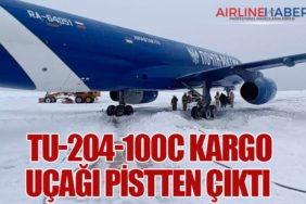  Tu-204-100C kargo uçağı pistten çıktı