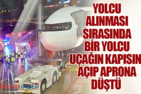 Yolcu alınması sırasında bir yolcu uçağın kapısını açıp aprona düştü 