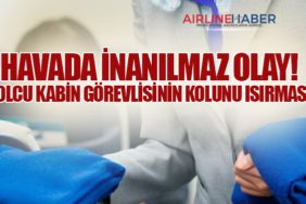 Havada inanılmaz olay! Yolcu kabin görevlisinin kolunu ısırması