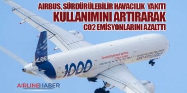 Airbus, Sürdürülebilir Havacılık Yakıtı Kullanımını Artırarak CO2 Emisyonlarını Azalttı