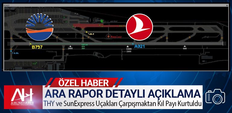 Ara Rapor Detaylı Açıklama. Türk Hava Yolları ve SunExpress Uçakları çarpışmaktan Kıl Payı Kurtuldu