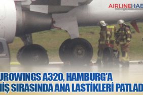 Eurowings A320, Hamburg'a iniş sırasında ana lastikleri patladı