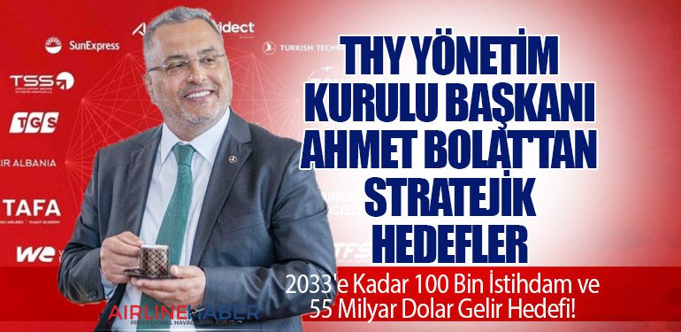 THY Yönetim Kurulu Başkanı Ahmet Bolat'tan Stratejik Hedefler: 2033'e Kadar 100 Bin İstihdam ve 55 Milyar Dolar Gelir Hedefi!