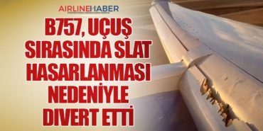 United Airlines B757, uçuş sırasında slat hasarlanması nedeniyle divert etti
