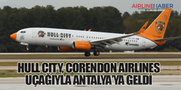 Hull City, Corendon Airlines uçağıyla Antalya’ya geldi