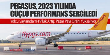 Pegasus Hava Yolları, 2023 Yılında Güçlü Performans Sergiledi. Yolcu Sayısında %19’luk Artış: Pazar Payı Oranı Yükseliyor