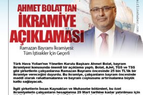 Ahmet Bolat'tan İkramiye Açıklaması. Ramazan Bayramı İkramiyesi: Tüm İştirakler İçin Geçerli