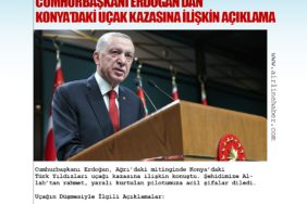 Cumhurbaşkanı Erdoğan’dan Konya’daki Uçak Kazasına İlişkin Açıklama