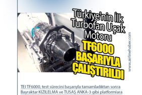 Türkiye'nin İlk Turbofan Uçak Motoru TF6000 Başarıyla Çalıştırıldı