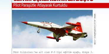 Türk Yıldızları’na Ait Eğitim Uçağı Konya’da Düştü. Pilot Paraşütle Atlayarak Kurtuldu