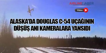 Alaska’da Douglas C-54 Uçağının Düşüş Anı Kameralara Yansıdı