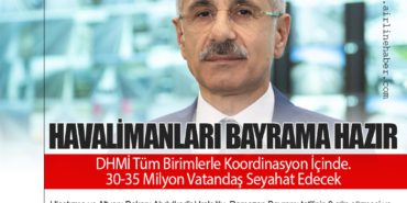 Havalimanları Bayrama Hazır: DHMİ Tüm Birimlerle Koordinasyon İçinde. 30-35 Milyon Vatandaş Seyahat Edecek