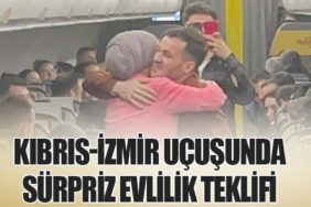Kıbrıs-İzmir Uçuşunda Sürpriz Evlilik Teklifi