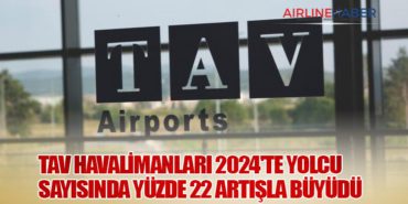 TAV Havalimanları 2024’te Yolcu Sayısında Yüzde 22 Artışla Büyüdü