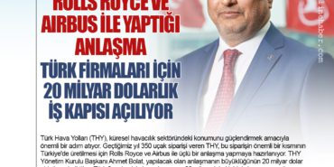 THY’nin Rolls Royce ve Airbus İle Yaptığı Anlaşma. Türk Firmaları İçin 20 Milyar Dolarlık İş Kapısı Açılıyor