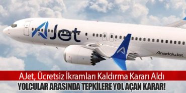Yolcular Arasında Tepkilere Yol Açan Karar! AJet, Ücretsiz İkramları Kaldırma Kararı Aldı