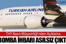THY Basın Müşavirliği'nden Açıklama: Bomba İhbarı Asılsız Çıktı