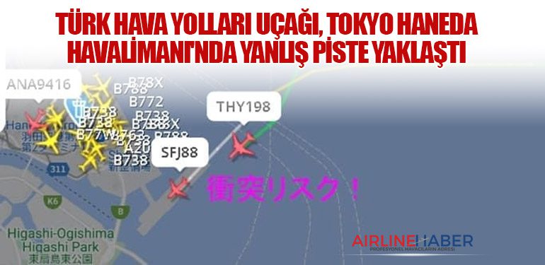 Türk Hava Yolları Uçağı, Tokyo Haneda Havalimanı'nda Yanlış Piste Yaklaştı