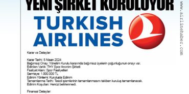 Türk Hava Yolları, Spor Alanındaki Yatırımını Genişletiyor. Yeni Şirket Kuruluyor