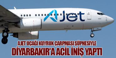 AJet Uçağı Kuyruk Çarpması Şüphesiyle Diyarbakır’a Acil İniş Yaptı