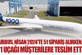 Airbus, Nisan 2024'te 51 Sipariş Alırken, 61 Uçağı Müşterilere Teslim Etti