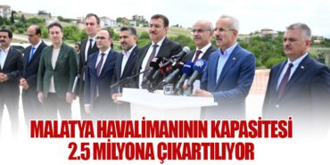 Malatya Havalimanının Kapasitesi 2.5 Milyona Çıkartılıyor