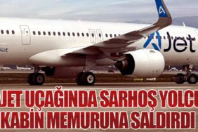 AJet Uçağında Sarhoş Yolcu Kabin Memuruna Saldırdı