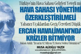 Hava Sahası Yönetimi Özerkleştirilmeli. Ercan Havalimanı’nda krizler bitmiyor
