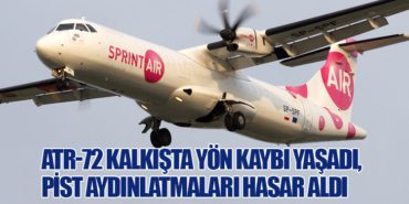 ATR-72 Kalkışta Yön Kaybı Yaşadı, Pist Aydınlatmaları Hasar Aldı