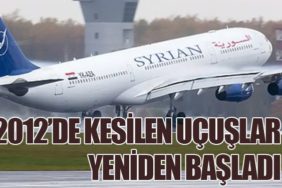 2012’de Kesilen Uçuşlar Yeniden Başladı
