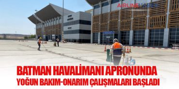 Batman Havalimanı Apronunda Yoğun Bakım-Onarım Çalışmaları Başladı