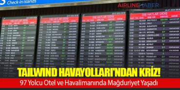 Tailwind Havayolları’ndan Kriz! 97 Yolcu Otel ve Havalimanında Mağduriyet Yaşadı