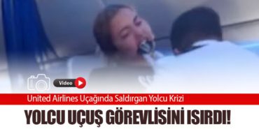 United Airlines Uçağında Saldırgan Yolcu Krizi. Yolcu uçuş görevlisini ısırdı!